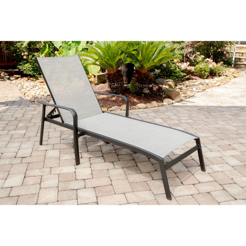 Commercial Sling Aluminum Chat Sling Chaise Lounge Chair (s/1)